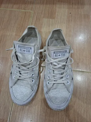 Zapatillas Converse Plata/Blanco Talla 38