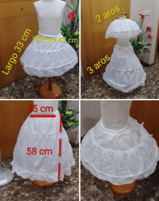 Cancán para niñas blanco