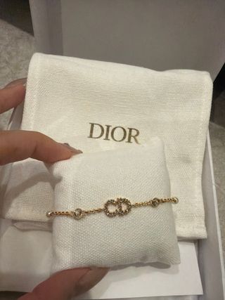 Pulsera Dior Clair D Lune Dorada Perlas
