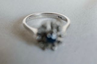 Anillo Oro 18k Zafiro y Brillantes