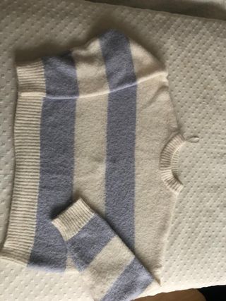 Jersey de rayas azul y blanco