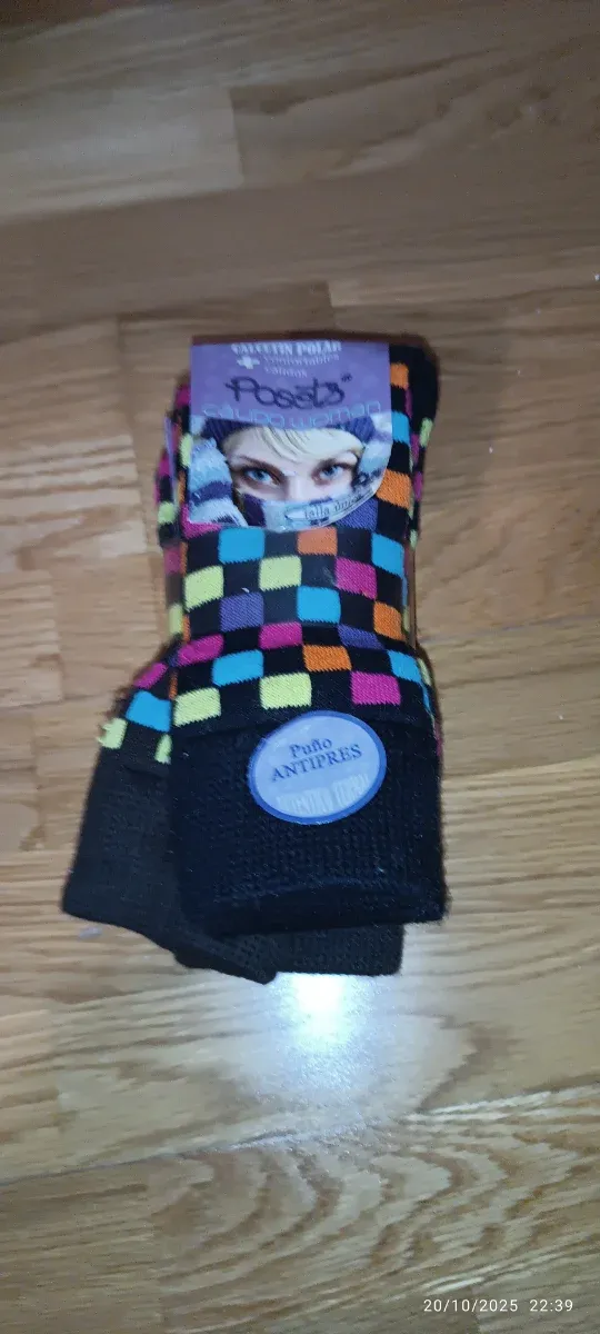 Calcetines Posets Cuadros Colores Talla Única