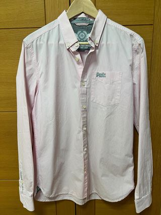 Camisa Superdry Rayas Rosa Talla M