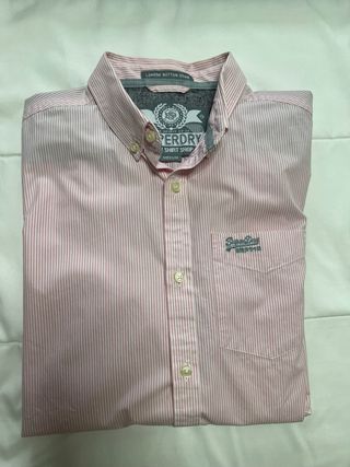 Camisa Superdry Rayas Rosa Talla M