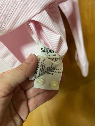 Camisa Superdry Rayas Rosa Talla M