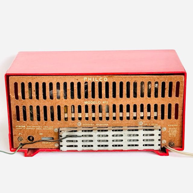 Radio Philco Vintage Años 50 Roja Dorada