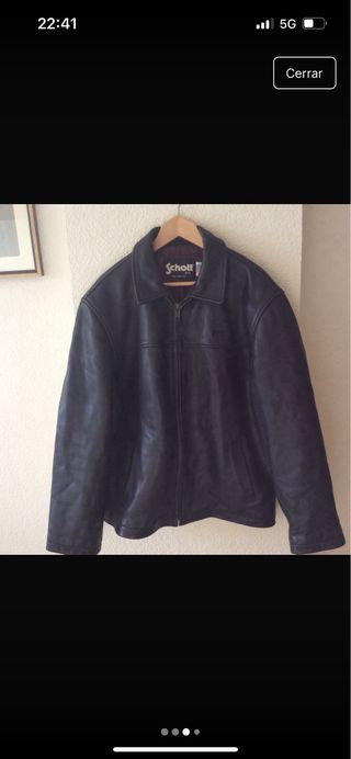 Cazadora Cuero Schott NYC Negra