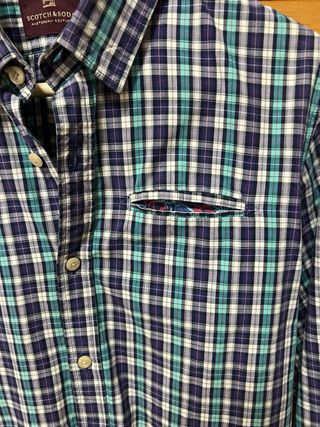 Camisa cuadros Scotch & Soda azul y verde