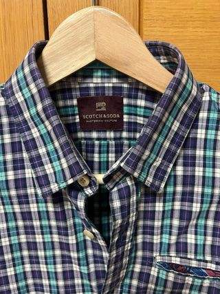 Camisa cuadros Scotch & Soda azul y verde