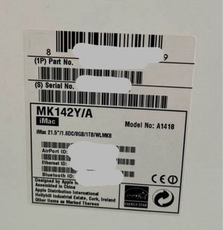 iMac A1418 de 21.5' 8GB RAM 1TB