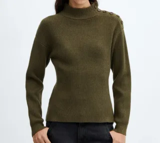 Jersey Mango cuello alto botones Talla S