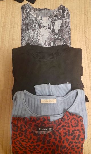 Lote 4 Camisetas Manga Larga Talla M