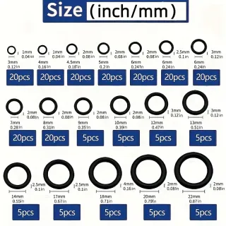 225 Anillos Fontanería Goma Negro