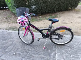 Bicicleta Decathlon BTWIN Popli 500 rosa