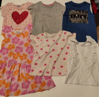 Lote 5 Camisetas Niña 4-5 Años