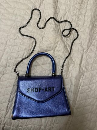 Borsa SHOP ART blu