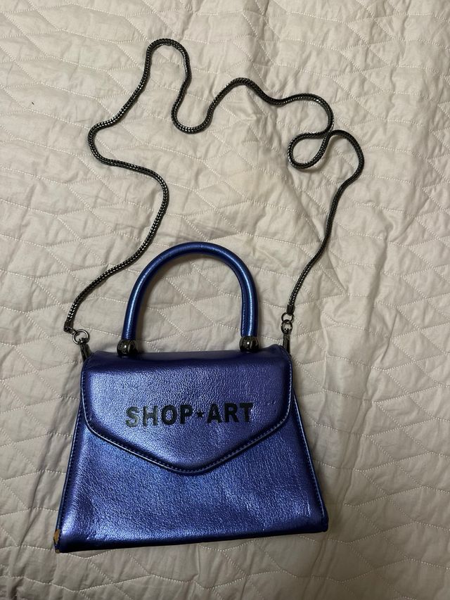 Borsa SHOP ART blu