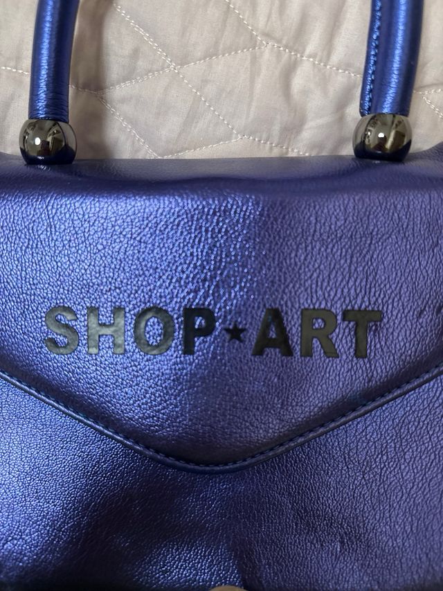 Borsa SHOP ART blu