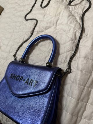Borsa SHOP ART blu