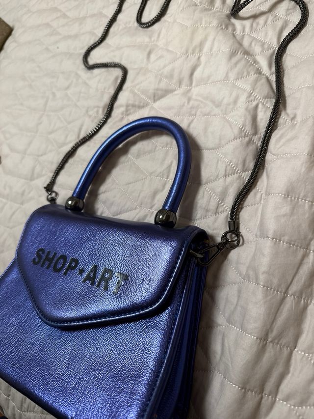 Borsa SHOP ART blu