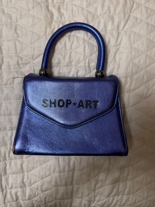Borsa SHOP ART blu