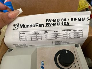 REGOLATORE DI VELOCITÀ MONOFASE RV-MU-5