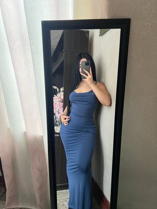 Abito lungo blu
