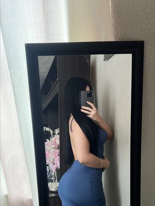 Abito lungo blu