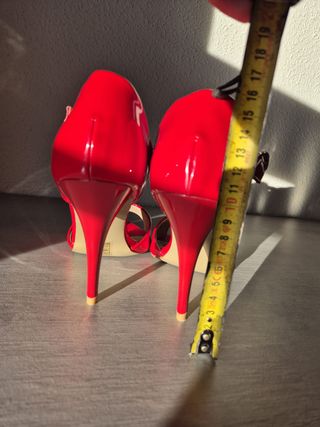Sandalias Stephan Talla 41 Tacón 10cm Rojas