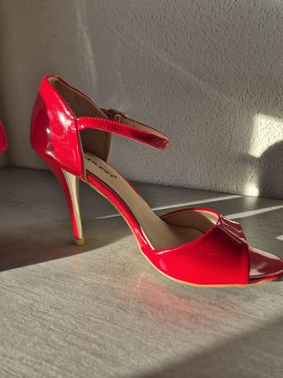 Sandalias Stephan Talla 41 Tacón 10cm Rojas
