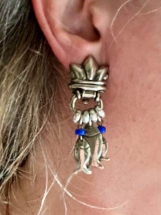 Pendientes Flor de Lys y Peces