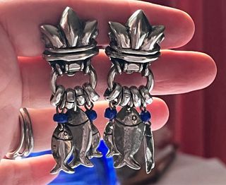 Pendientes Flor de Lys y Peces