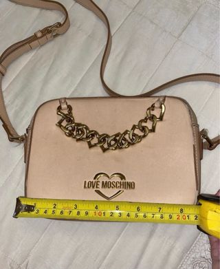 Borsa Love Moschino Albicocca Catena Oro