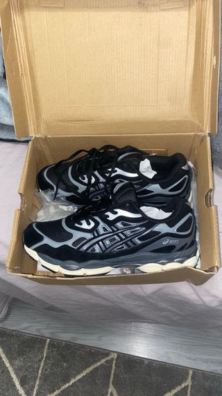 Asics Gel Zapatillas Deportivas Negras y Plateadas