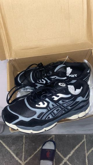 Asics Gel Zapatillas Deportivas Negras y Plateadas