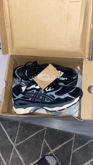 Asics Gel Zapatillas Deportivas Negras y Plateadas