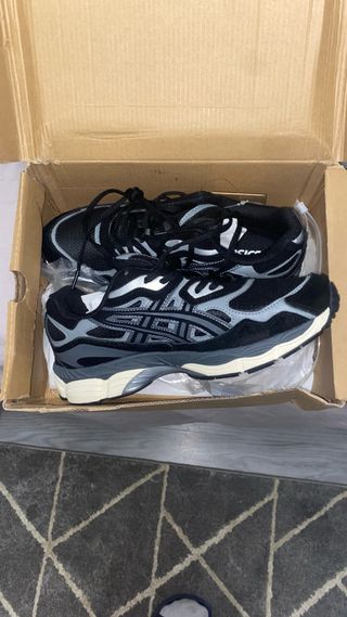 Asics Gel Zapatillas Deportivas Negras y Plateadas