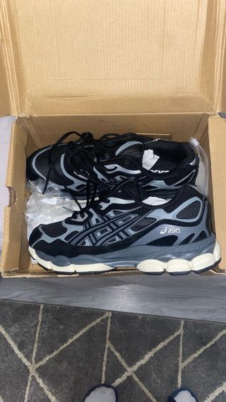 Asics Gel Zapatillas Deportivas Negras y Plateadas