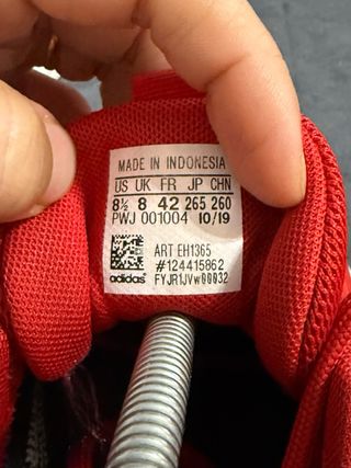 Zapatillas Adidas Talla 42 Rojas Blancas