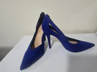 Zapatos de tacón Zara azul talla 37