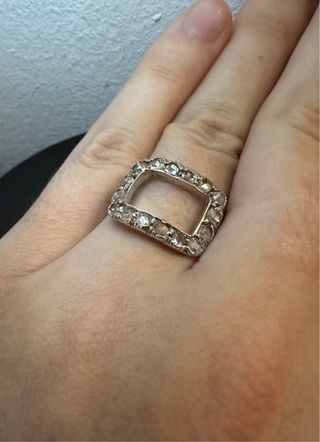 Anillo antiguo plata y oro 14k