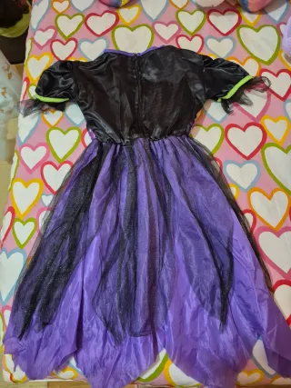 Disfraz Brujita Halloween Morado Talla 5-7