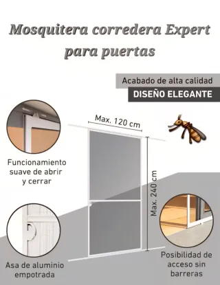 Mosquitera corredera Expert para puerta.