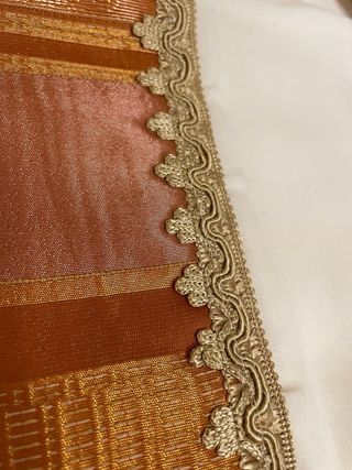 Completo letto matrimoniale panna oro e rame