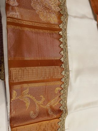 Completo letto matrimoniale panna oro e rame