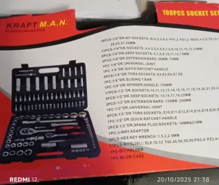 Caja de herramientas completa con 108 pcs