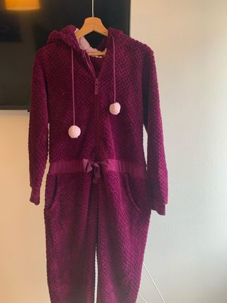 Pijama Entero con Capucha Morado