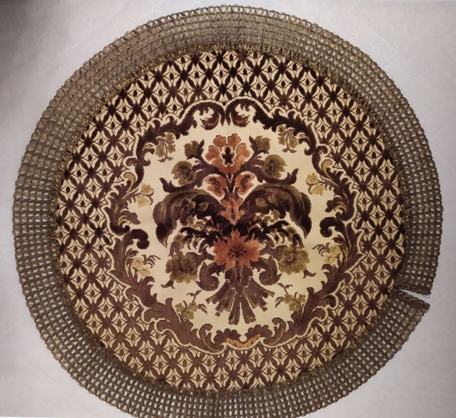 Tapete de mesa redondo con borde