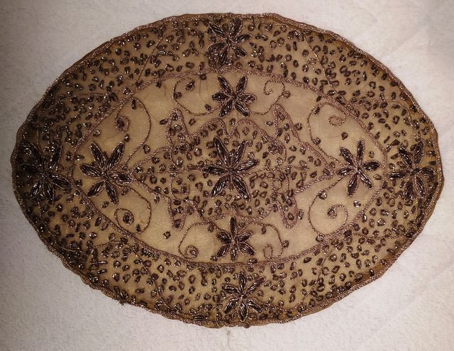 Tapete de mesa redondo con borde