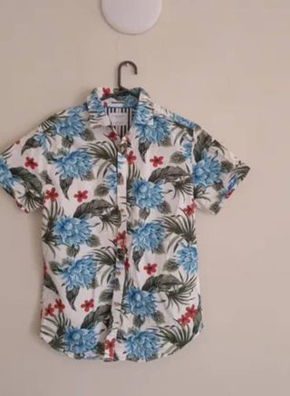 Camisa floral manga corta